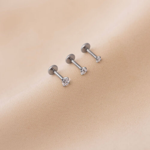 Luxo titanium stud (Silver | 1 pc)