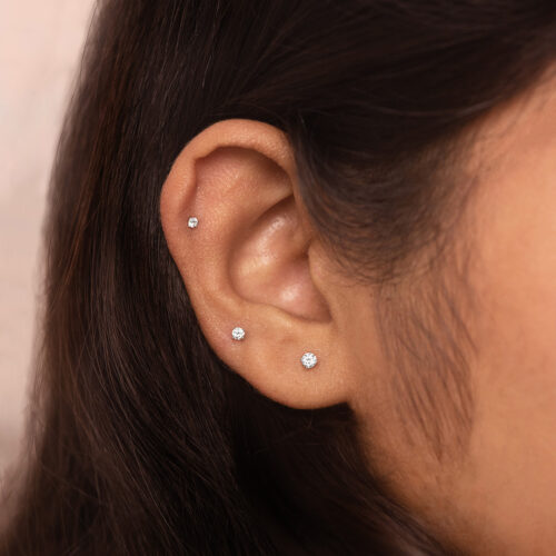 Alternative view of Luxo titanium stud (Silver | 1 pc)