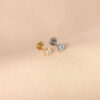 Blossom titanium stud (1 pc)